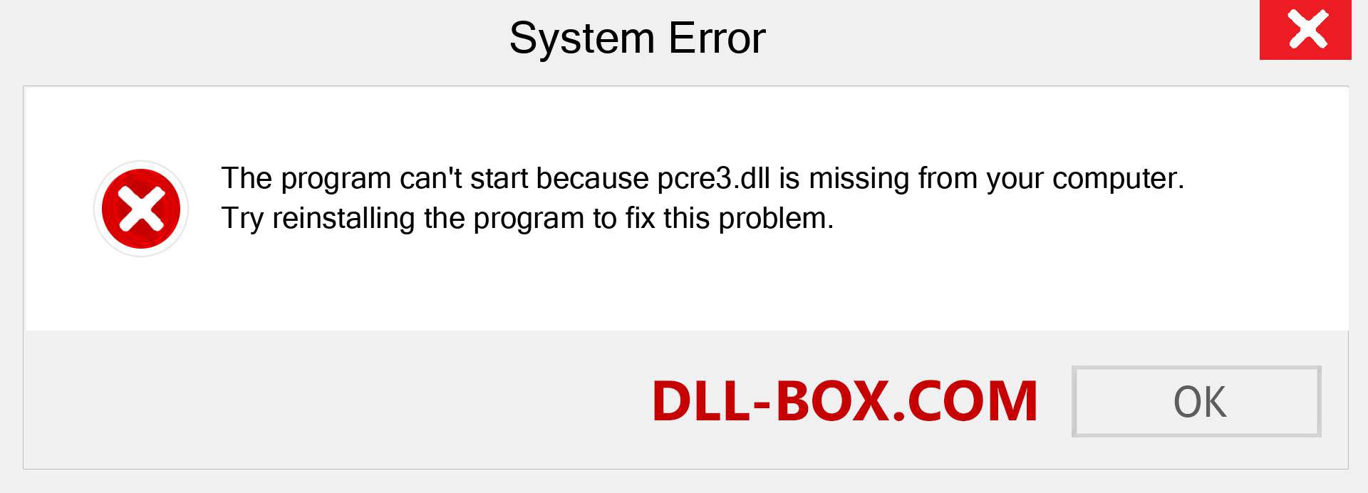  pcre3.dll file is missing?. Download for Windows 7, 8, 10 - Fix  pcre3 dll Missing Error on Windows, photos, images